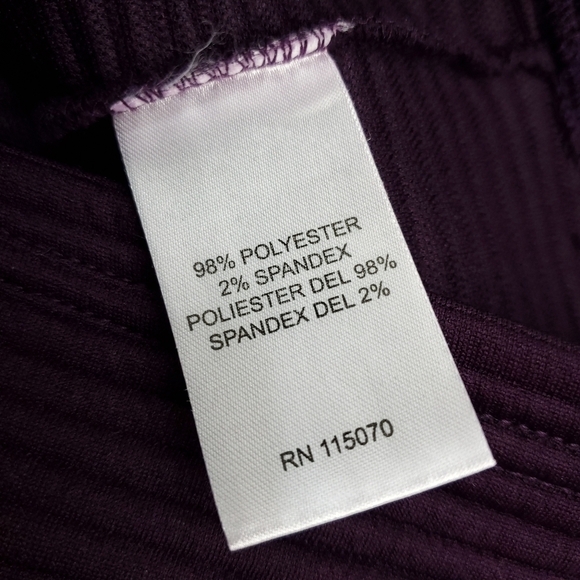 Nina Leonard Purple Ribbed Sheath Dress Med - Picture 12 of 13